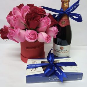 Royal bouquet wine and chocolate
