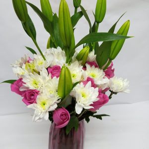 MIXED FLOWERS IN A VASE