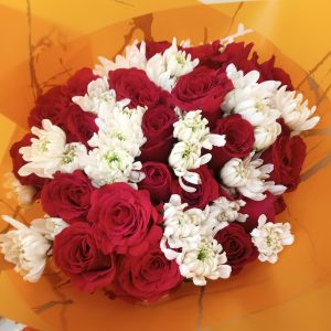 Carnations and roses bouquet