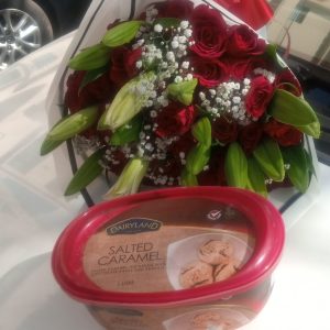 Special bouquet with Salted Caramel Ice cream