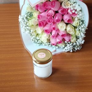 Smart bouquet and a candle