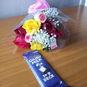 Small bouquet and chocolate