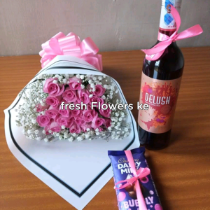 Special bouquet wine and chocolate