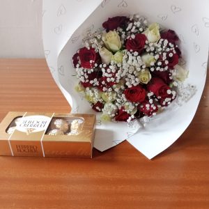 Birthday bouquet and ferrero