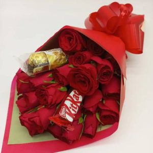 Red roses and chocolate