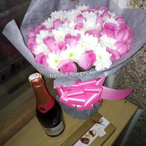 Vibrant bouquet wine and chocolate