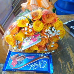 Stunning flowers and chocolate