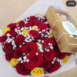 Graduation bouquet and ferrero chocolate