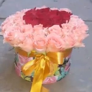 Box of redpink roses