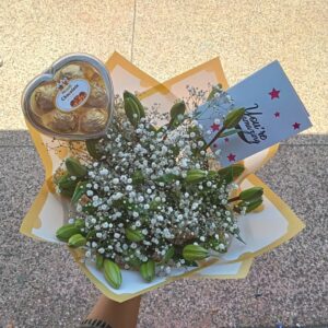 LILIES & GOLDEN HEART CHOCOLATES